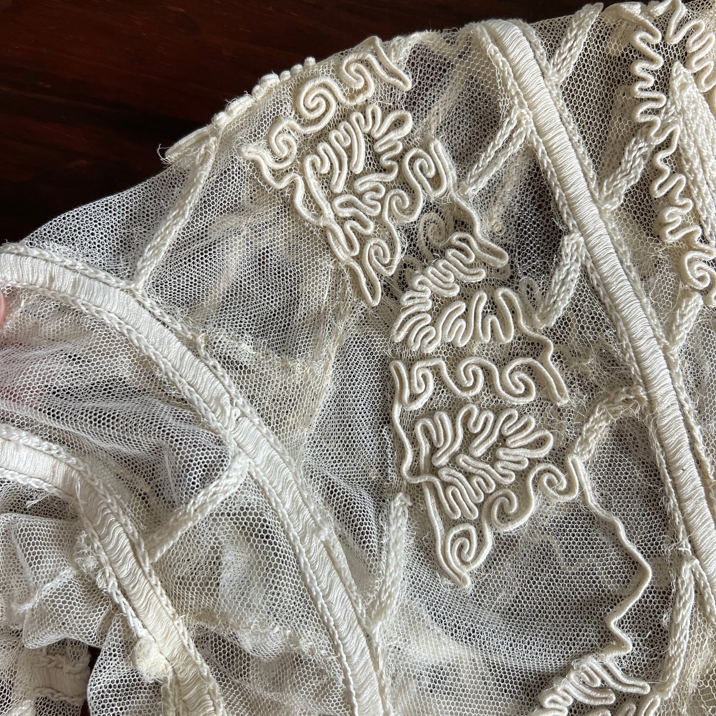 1910s/1920s Antique Linen and Lace Embroidered Dress