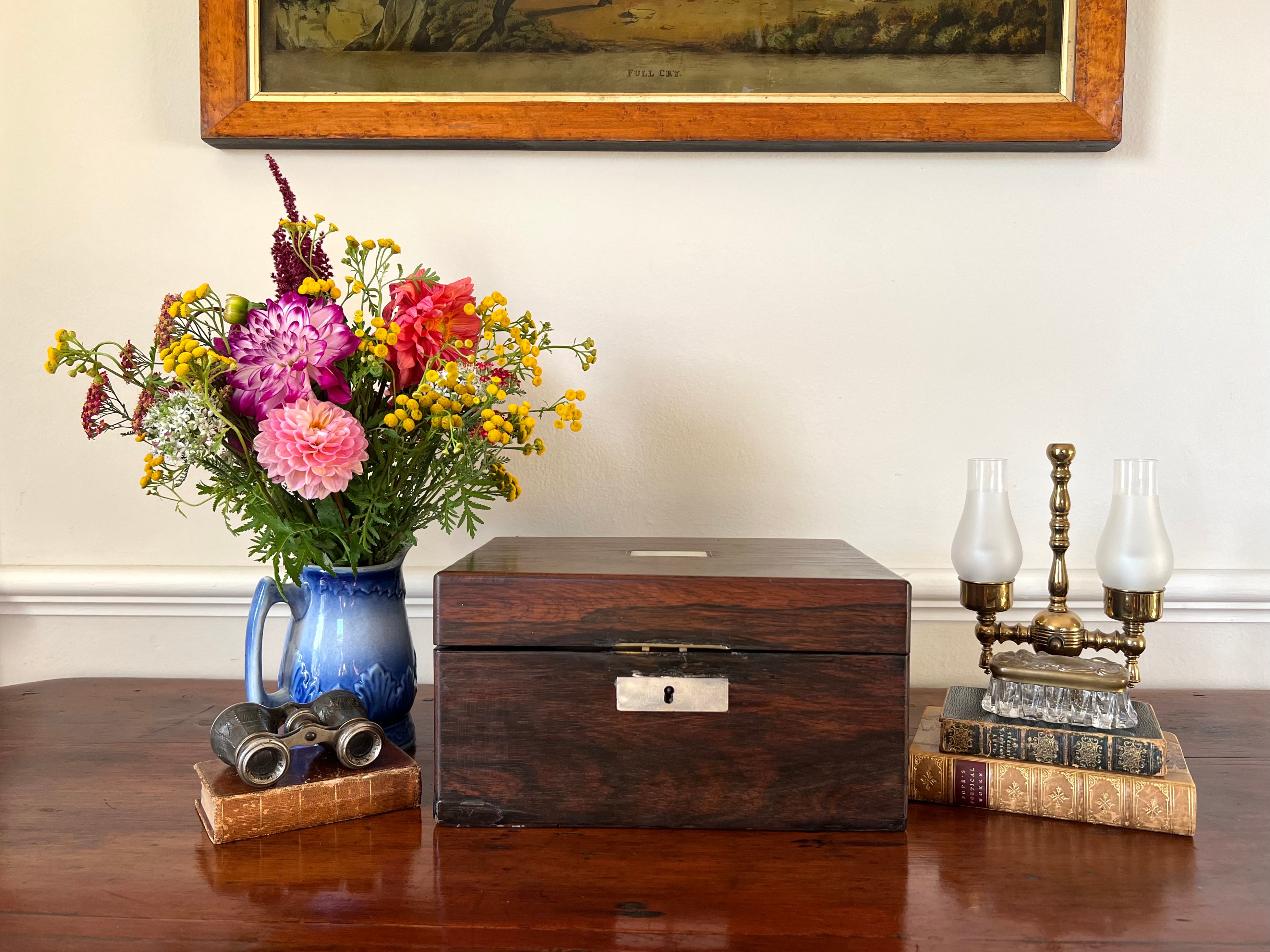 19th Century English Traveling Vanity Dressing Toiletry Case ...