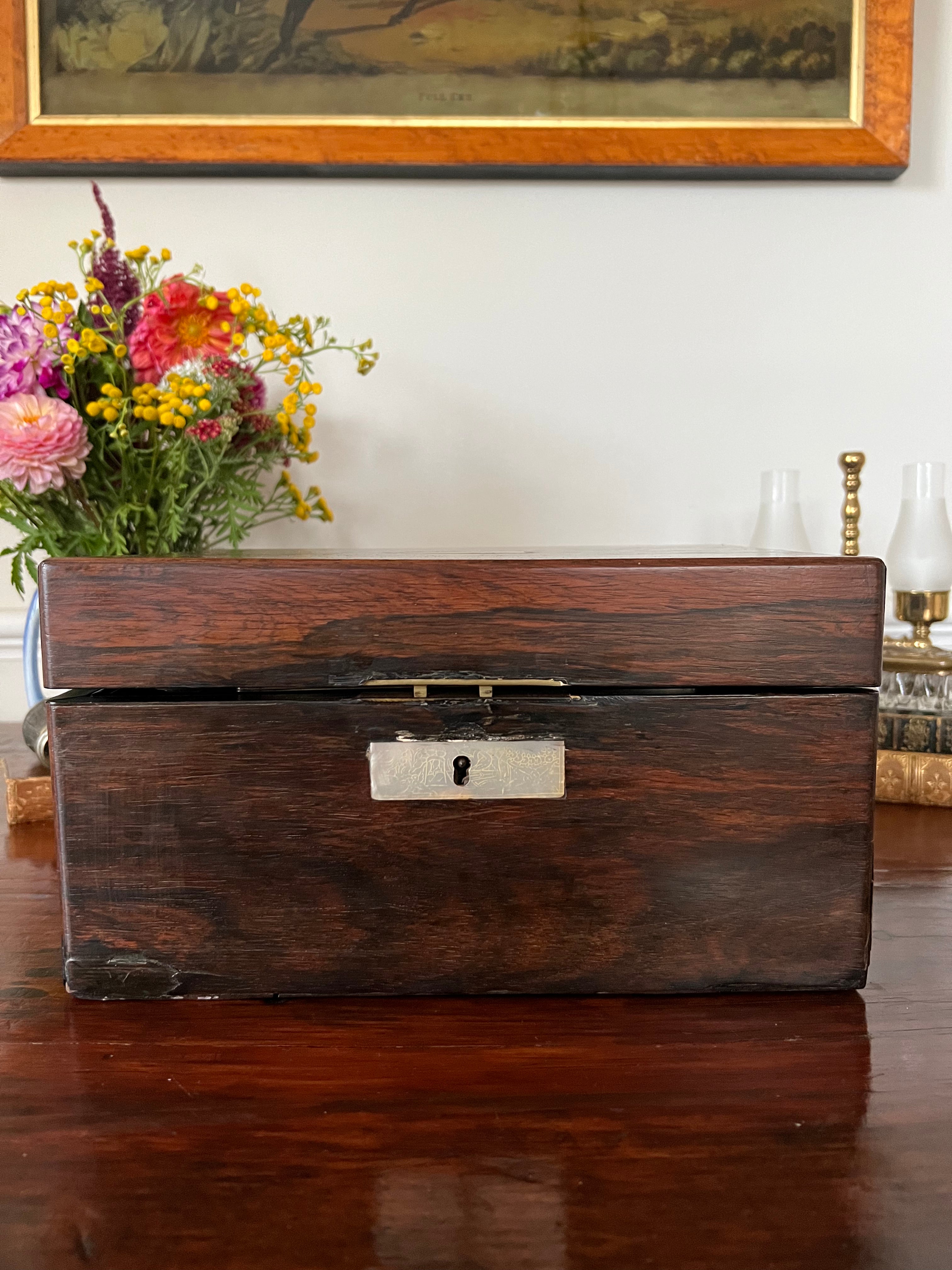 19th Century English Traveling Vanity Dressing Toiletry Case ...